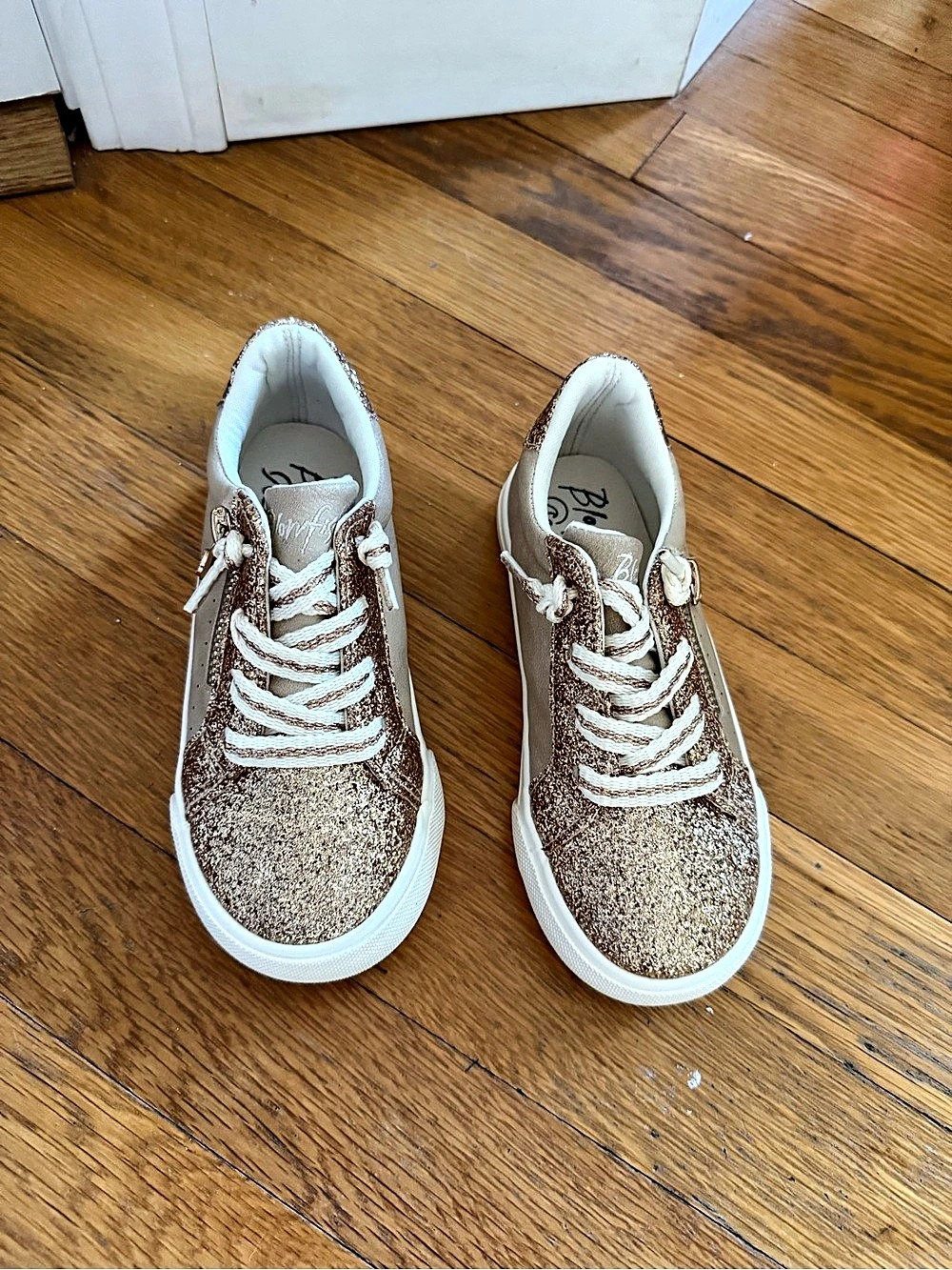Blowfish Malibu Perfect-K Sneaker Glitter High-Top Sneakers Brown & White